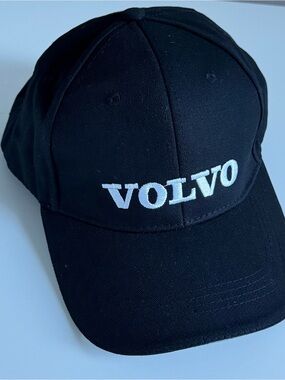 NEW Volvo Black Embroidered Adjustable Baseball Cap One Size